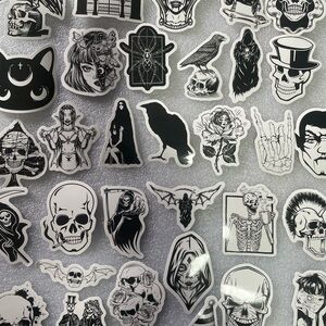 Black and White Gothic Sticker Set ⭐️2 for 10⭐️ lot 1